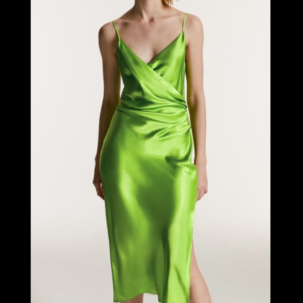 Draped Lingerie Style Dress Size Medium
